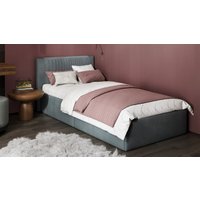Кровать Трия Тейлор 90x190 (микровелюр Linea Grande 83/Connect 83 серый)