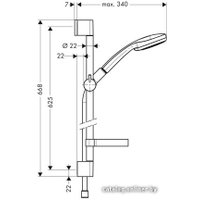 Душевой гарнитур  Hansgrohe Croma 100 Vario/Unica’C (27772000)