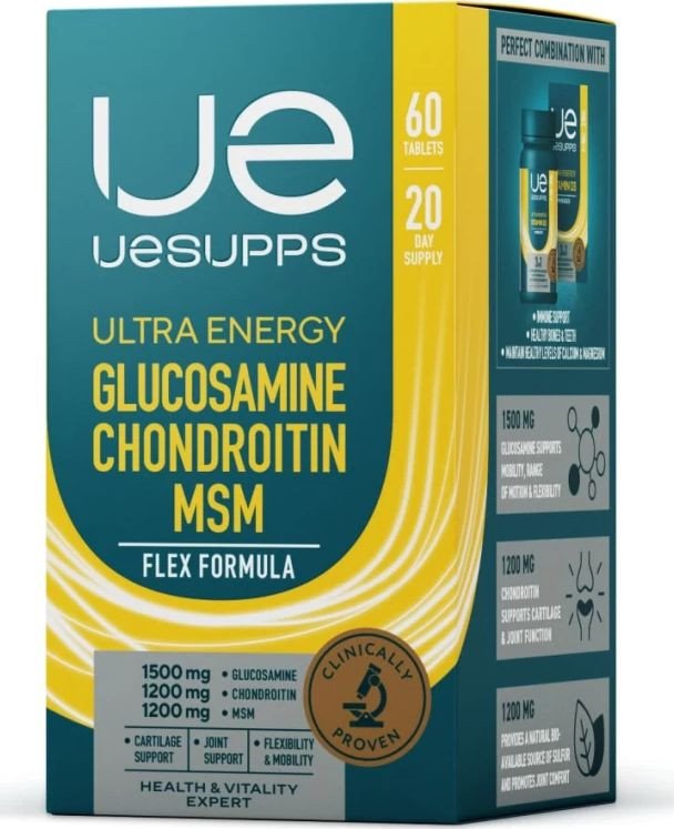 БАД UESupps Ultra Energy Glucosamine+Chondoitine+MSM (60 таблеток)