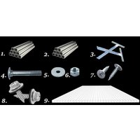 Каркас теплицы КомфортПром 3.5x8м(1) 10014098