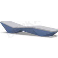 Шезлонг Berkano Quaro с подушками (синий/серый)