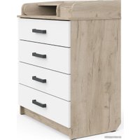 Детский комод Атон Мебель Marvin (дуб крафт серый/белый)