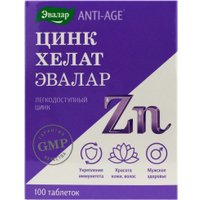 БАД Эвалар Цинк хелат (100 таблеток)