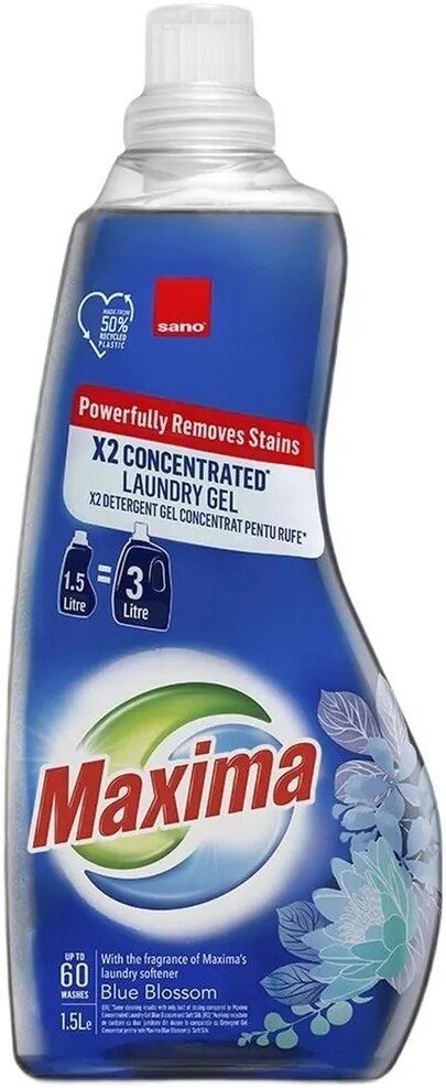 

Гель для стирки Sano Maxima Blue Blossom (1.5 л)