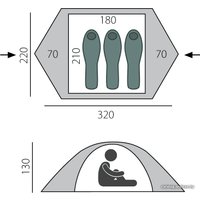 Кемпинговая палатка BTrace Point 3 (зеленый/бежевый)