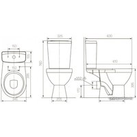 Унитаз напольный Rosa Рио (белый)