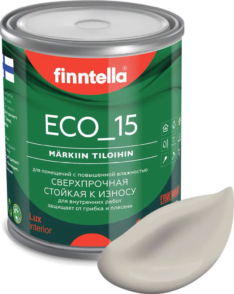 

Краска Finntella Eco 15 Sansa F-10-1-1-FL083 0.9 л (серо-бежевый)
