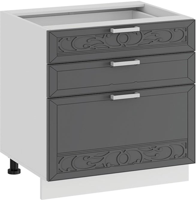 

Шкаф напольный Трия Долорес 1Н6Я3 (белый/титан)