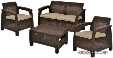 Набор садовой мебели Keter Corfu Set (коричневый)