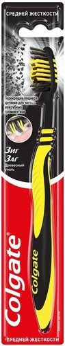 Зубная щетка Colgate ЗигЗаг с древесным углем (1 шт)