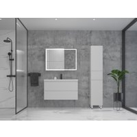  Style Line Тумба под умывальник Манхэттен 70 2 ящика (подвесная, белый)