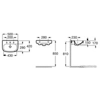 Умывальник Roca Debba 50x42 325996170