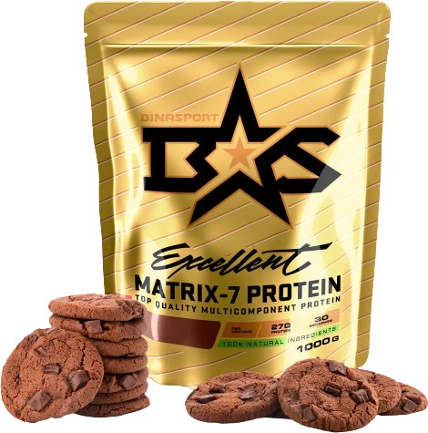 

Протеин комплексный Binasport Excellent Matrix-7 Protein (1000г, шоколадное печенье)
