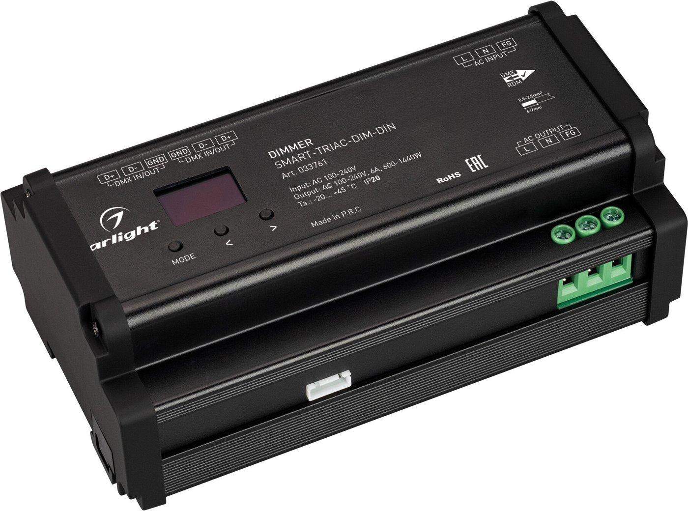 

Диммер RGB Arlight SMART-TRIAC-DIM-DIN (230V, 6A, 2.4G) 033761