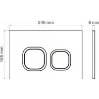 Унитаз подвесной Roxen Attach 966940 (кнопка хром глянец)