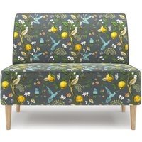 Диван Mio Tesoro Одос Принт (лимон серый/ткань микровелюр)