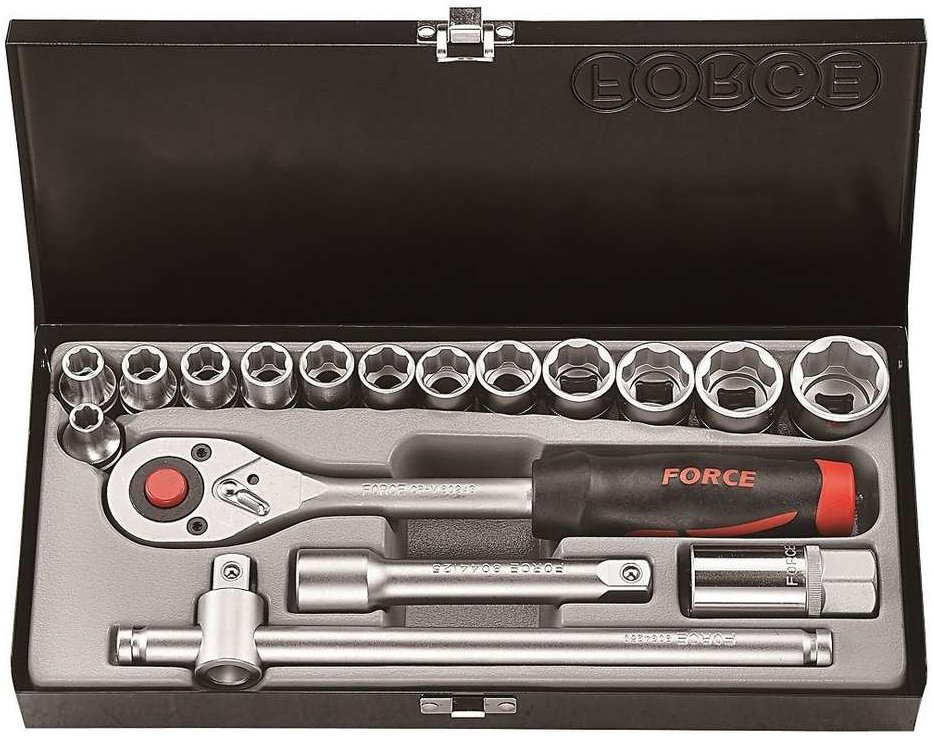 

Набор трещотка с головками Force 4173 (17 предметов)