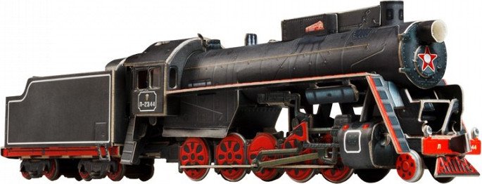 

Сборная модель Умная Бумага Магистральный грузовой паровоз 4627081559560