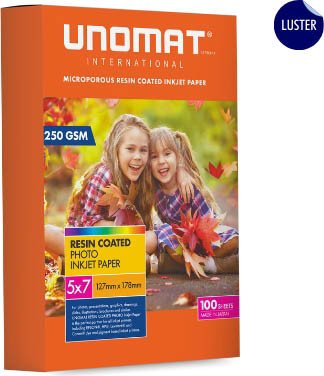 Фотобумага UNOMAT Inkjet Photo Paper 5x7 Lustre 5х7 250 гр/м2 100 л UNM-PP-5X7-LR