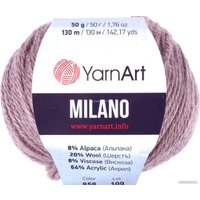 Пряжа для вязания Yarnart Milano 858 50 г 130 м (вялая роза)