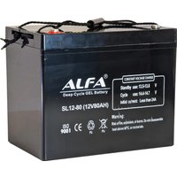 Тяговый аккумулятор ALFA 12V-80Ah(C20) L+ (80 А·ч)