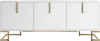 Тумба Involux Неаполь 212T001 (белый/металл золото)