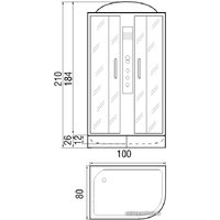 Душевая кабина River Desna 100/80/26 MT L