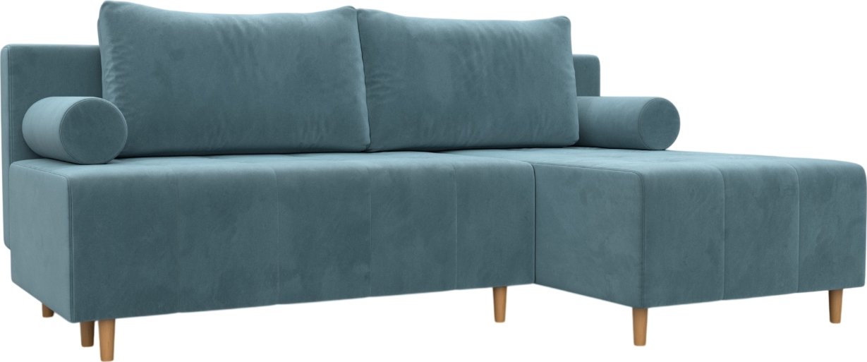 

Угловой диван Лига диванов Лига-102 универсальный 134790 (велюр Seven 113 бирюзовый)