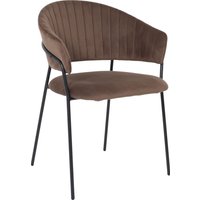 Стул с подлокотниками Алвест AV 433 (шоколадный бархат Confetti chocolate/черный)