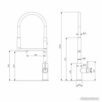 Смеситель Paulmark Tornado TO213402-GB (глянцевый черный)