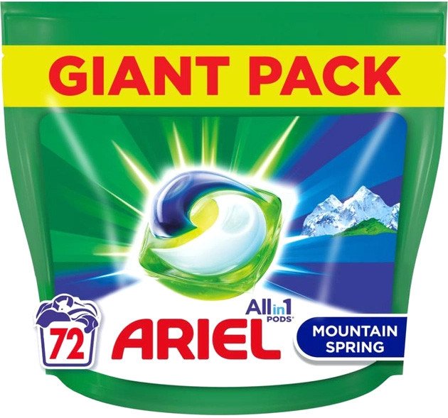 

Капсулы для стирки Ariel Все в 1 Pods Горный родник (72 шт)