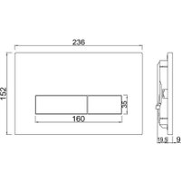 Панель смыва Jaquar JCP-CHR-352415
