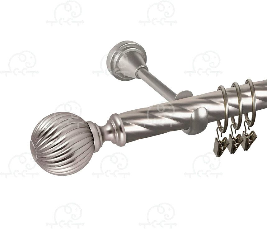 

Карниз для штор АС ФОРОС Орион D25К с простым кольцом с зажимом (1.6 м, сатин)