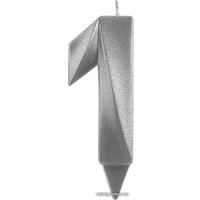 Свеча для торта Мультидом Грань Цифра 1 МС5-21 (хром)