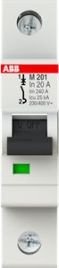 Выключатель автоматический ABB M201-20 1P 20A Im=240A 25kA 1M 2CDA281799R0201