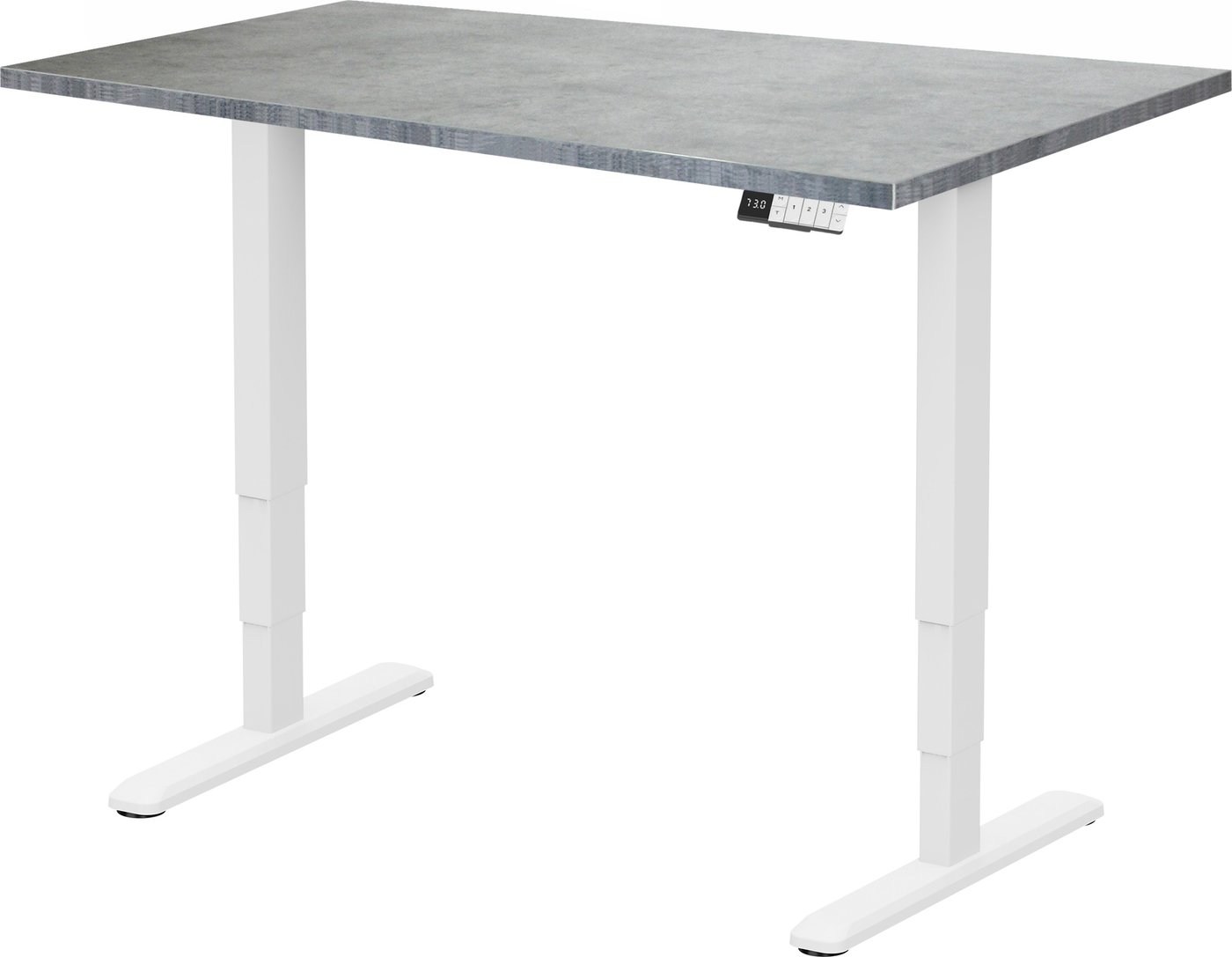 

Стол для работы стоя ErgoSmart Unique Ergo Desk 1360x800x36мм (бетон Чикаго светло-серый/белый)