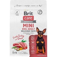 Сухой корм для собак Brit Care Mini Adult Delicious Taste с индейкой и уткой 400 г