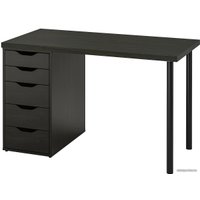 Стол Ikea Лагкаптен/Алекс 494.170.59 (черно-коричневый/черный)