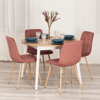 Стул TetChair Chilly mod. JSC-220 (коралловый/натуральный)