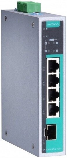 Неуправляемый коммутатор Moxa EDS-G205A-4PoE-1GSFP-T