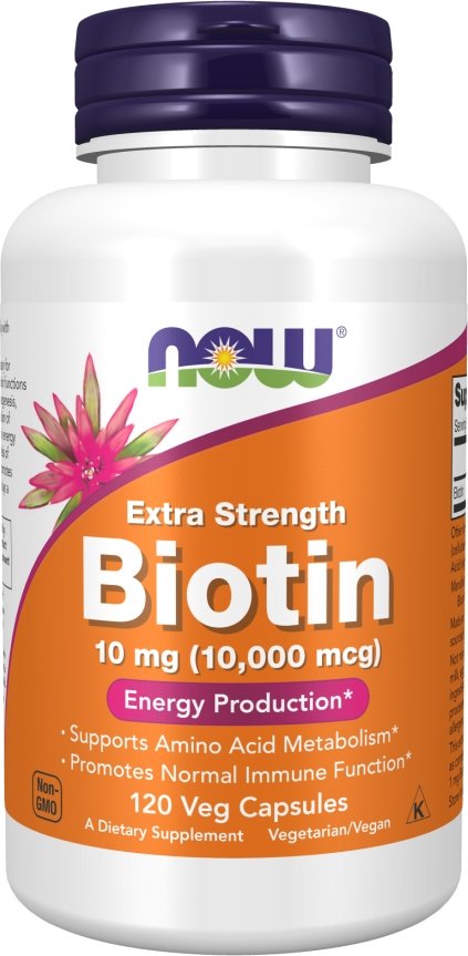 Витамин Now Foods Biotin 10 мг (120 капсул)