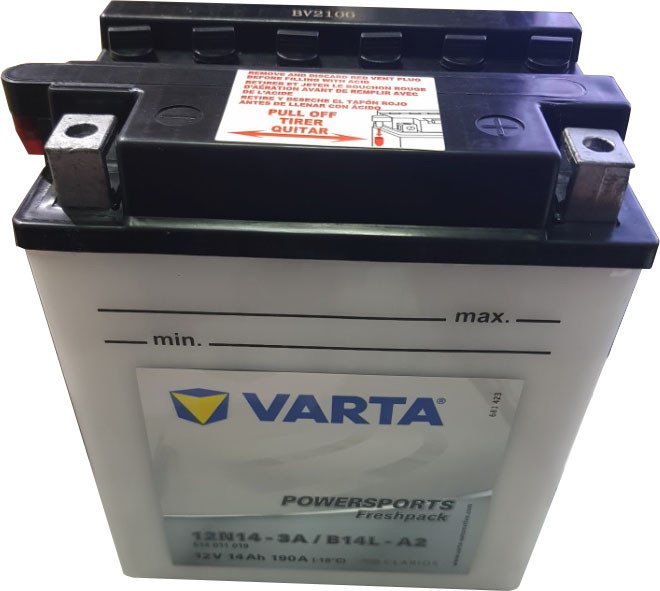 

Мотоциклетный аккумулятор Varta Powersport Freshpack YB14L-A2/B14L-A2 514 011 019 (14 А·ч)