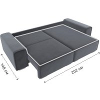 Угловой диван Лига диванов Лига-029 правый 121928 (велюр серый)