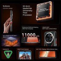 Телефон Oukitel WP55 12GB/256GB (черный/серебристый)