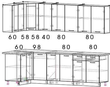 

Готовая кухня Интерлиния Мила 12x26 (вудлайн кремовый)