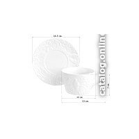 Чашка с блюдцем Elan Gallery Птички на ветке 540198