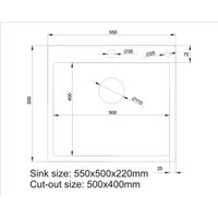 Кухонная мойка Asteria A5550NB-D1 (черный декор)