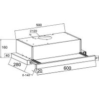 Кухонная вытяжка LEX Hubble 2M 600 Black