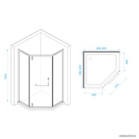 Душевой уголок RGW HO-084B 350608499-24 90x90 (черный/матовое-сатинат стекло)