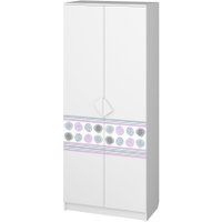 Шкаф распашной Премиум Рокси двухстворчатый (белый/ирис)